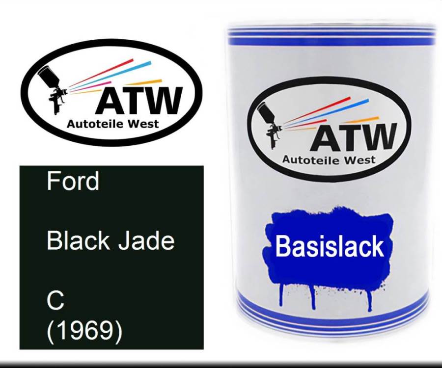 Ford, Black Jade, C (1969): 500ml Lackdose, von ATW Autoteile West.